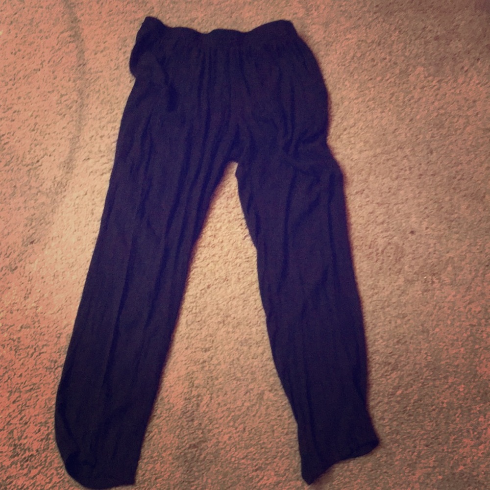 Snakeskin pattern black palazzo pants